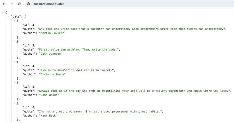 Node.js app with Postgres DB running on the browser