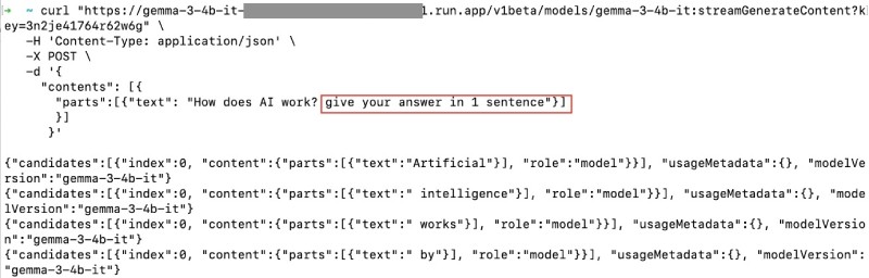 Gemma 3 working on Cloud Run