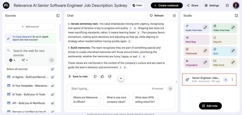 NotebookLM Audio Overview Generated