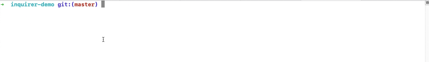 Running CLI app built with Inquirer.js in Node.js