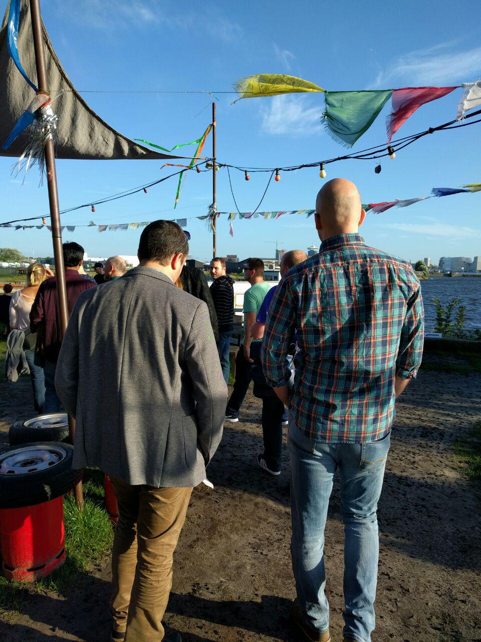 On the way to the restaurant for speaker dinner