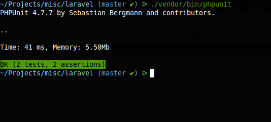 Laravel unit tests