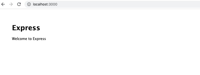 Express running on local at port 3000