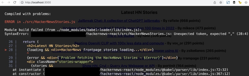 Error in React while trying to return multiple HTML elements without using React fragments